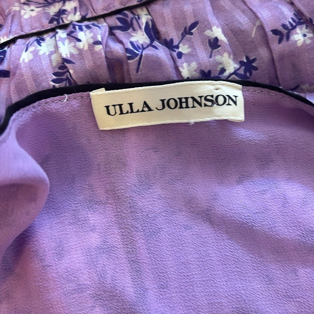 Ulla Johnson Joan Purple Floral Tiered Midi Dress Size 2 - Picture 5 of 10